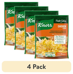 (4 pack ) Knorr No Artificial Flavors Creamy Chicken Fettuccine Pasta, 4.3 Oz Regular Pouch