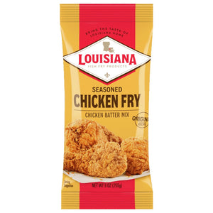 Louisiana Fish Fry Products Crispy Seasoned Chicken Fry Coating Powder Mix, 9 Oz Bag