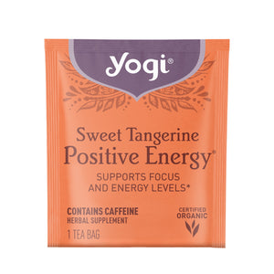Yogi Tea Sweet Tangerine Positive Energy, Organic Black Tea Bags, 16 Count
