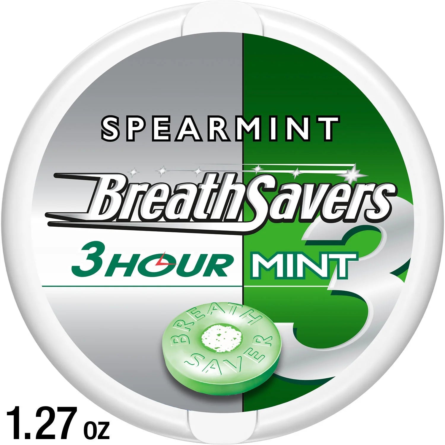 Breath Savers Spearmint Flavored Sugar Free Breath Mints, Tin 1.27 Oz