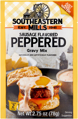 Southeastern Mills Peppered Gravy Mix with Sausage Flavor, 2.75 Oz