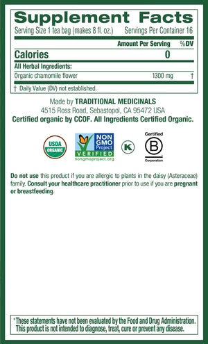 Traditional Medicinal Chamomile, Herbal Tea Bags, 16 Count