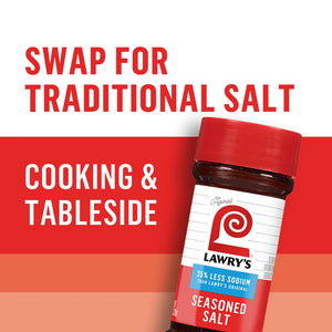 Lawry'S Kosher 25% Less Sodium Seasoned Salt, 8 Oz Bottle