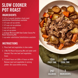 Mccormick Slow Cooker Savory Pot Roast Seasoning Mix, 1.3 Oz Envelope