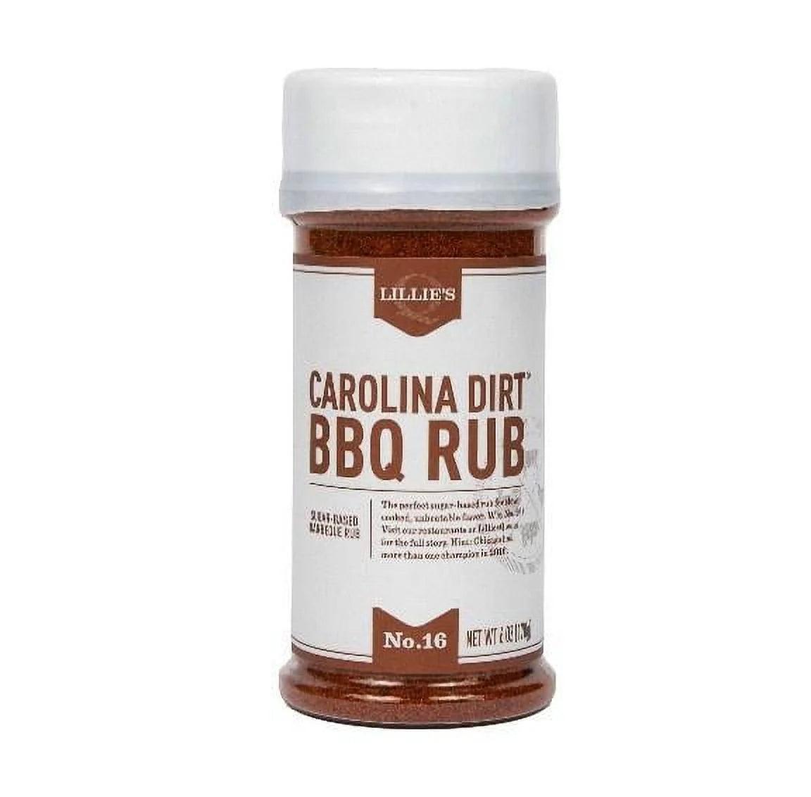 Lillie'S Q Carolina Dirt BBQ Rub, 6 Oz – Sugar-Based BBQ Seasoning for Unbeatable Flavor