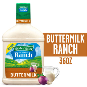 Hidden Valley Gluten Free Keto-Friendly Buttermilk Ranch Salad Dressing and Topping, 36 Fl Oz