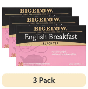 (3 Pack) Bigelow English Breakfast, Black Tea Bags, 20 Count