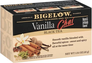 Bigelow Vanilla Chai, Black Tea Bags, 20 Count