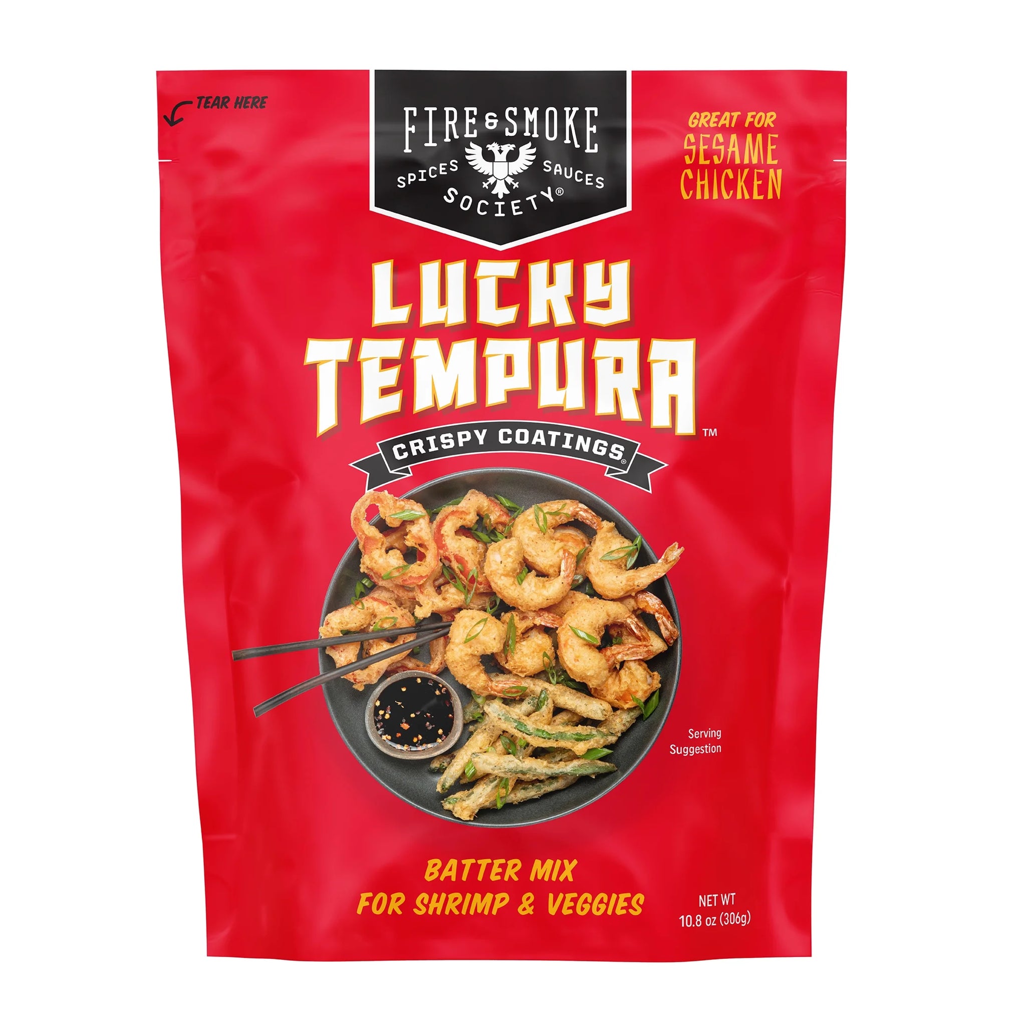 Fire & Smoke Society Lucky Tempura Batter Coating Mix, 10.8 Ounce Bag