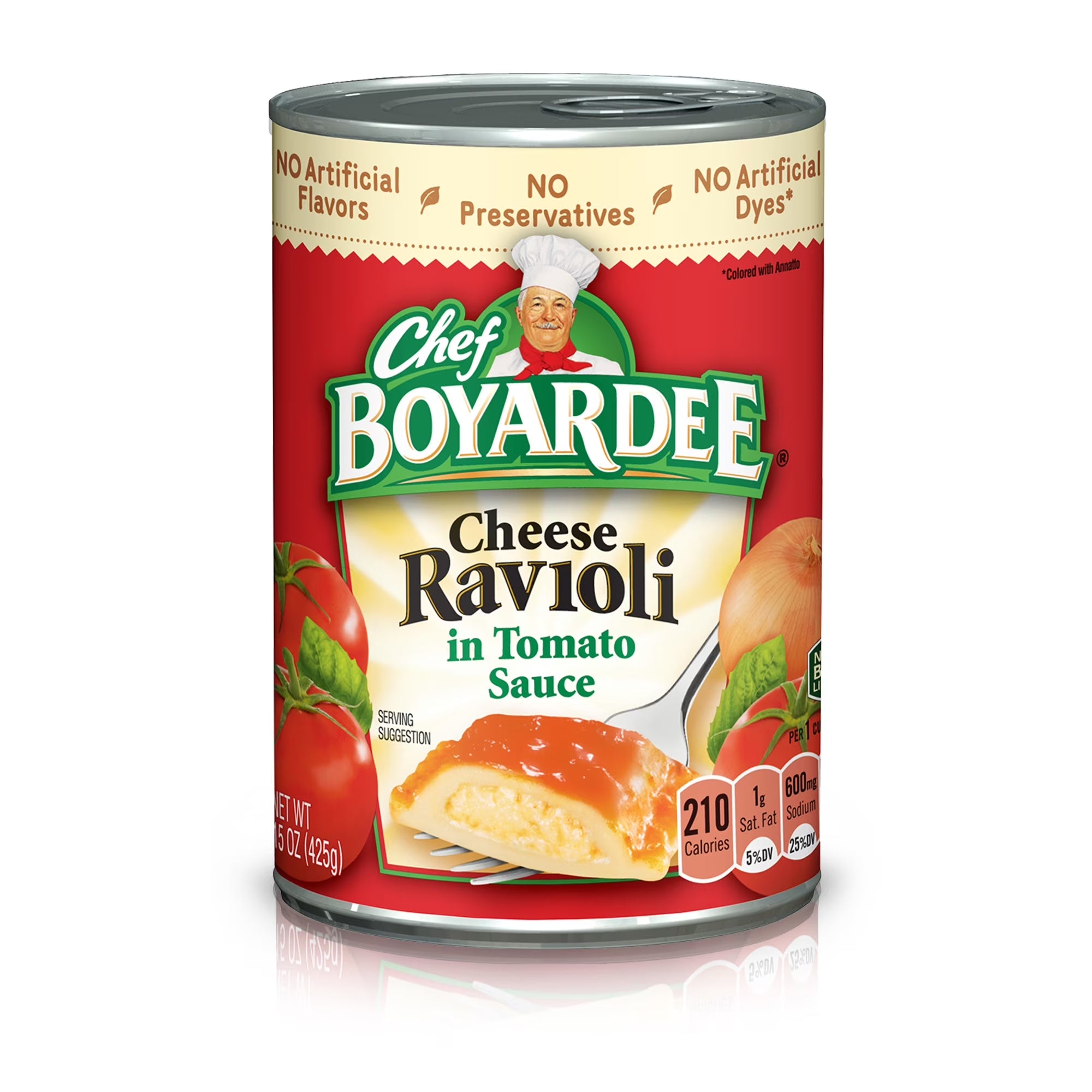 Chef Boyardee 15 Oz Cheese Ravioli in Tomato Sauce, Ready-To-Eat Meal, 15 Oz. Can