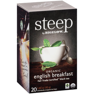 Bigelow RCB17701 1.6 Oz. Tea Bag Steep Tea - English Breakfast (20/Box)
