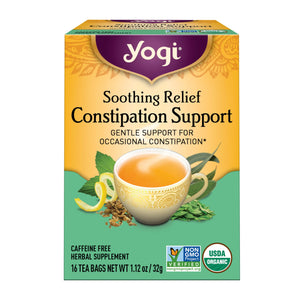 Yogi Tea Soothing Relief Constipation Support, Laxative Tea Bags, 16 Count