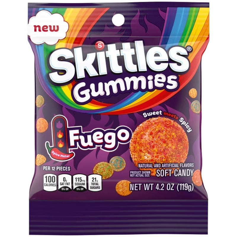 Skittles Gummies Fuego Gummy Candy - 4.2 Oz Bag