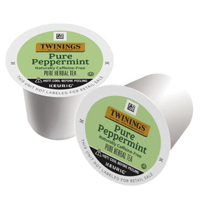 Twinings Pure Peppermint K-Cup® Pods for Keurig, Caffeine Free Herbal Tea, 24 Count