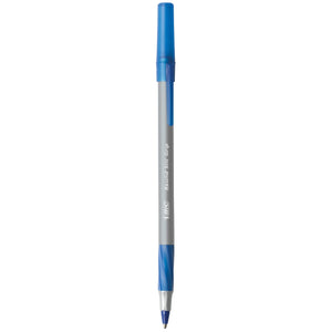BIC round Stic Grip Xtra Life Ball Pen, Medium Point (1.2Mm), Blue, 36-Count