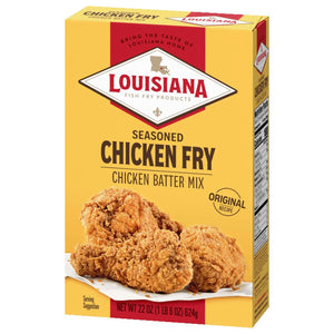 Louisiana Fish Fry Products Crispy Seasoned Chicken Fry Coating Powder Mix, 22 Oz Box