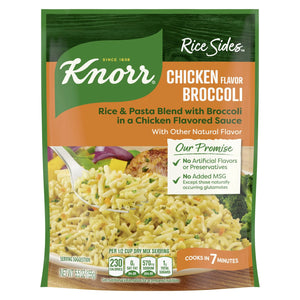Knorr No Artificial Flavors Creamy Chicken Broccoli Rice, 5.5 Oz Regular Pouch