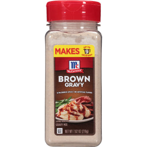 Mccormick No Artificial Flavors Brown Gravy Seasoning Mix, 7.620 Oz Bottle