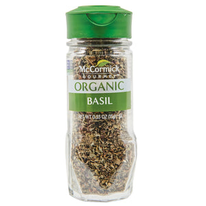 Mccormick Gourmet Organic Basil Leaves, 0.55 Oz Bottle