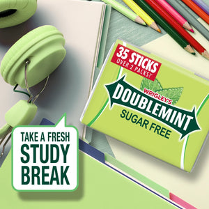 Wrigley'S Doublemint Mint Gum Sugar Free Chewing Gum - 35 Stick