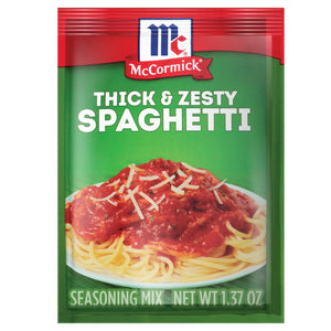 Mccormick Thick Spaghetti Gluten Free Thick and Zesty Spaghetti Sauce Seasoning Mix, 1.37 Oz Envelope