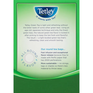 Tetley All Natural Green Tea, 72 Count Tea Bags