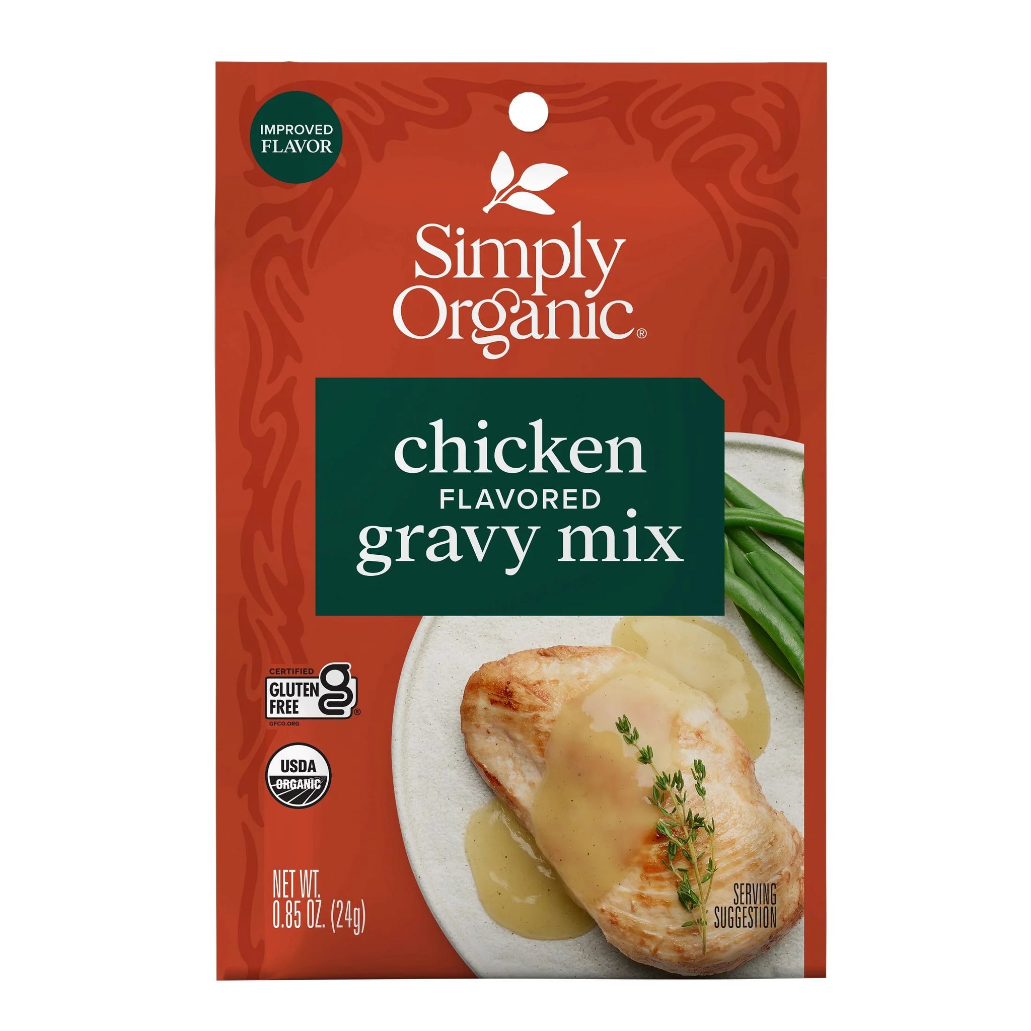 Simply Organic Roasted Chicken Gravy Seasoning Mix, .85 Oz Packet