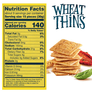 Wheat Thins Sundried Tomato & Basil Whole Grain Wheat Crackers, 9 Oz