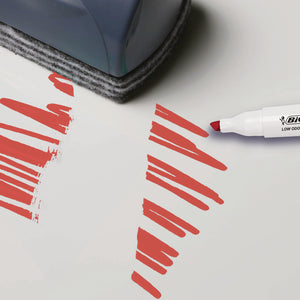BIC Intensity Low Odor Dry Erase Marker, 12 Pack, Chisel Tip, Red, Non-Toxic