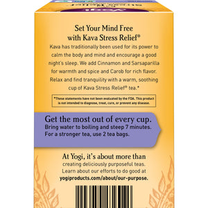 Yogi Tea Kava Stress Relief, Caffeine-Free Herbal Tea Bags, 16 Count