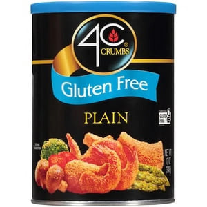 4C Foods Gluten Free Plain Crumbs Canister, 12 Oz