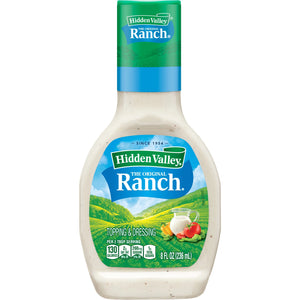 Hidden Valley Gluten Free Original Ranch Salad Dressing and Topping, 8 Fl Oz