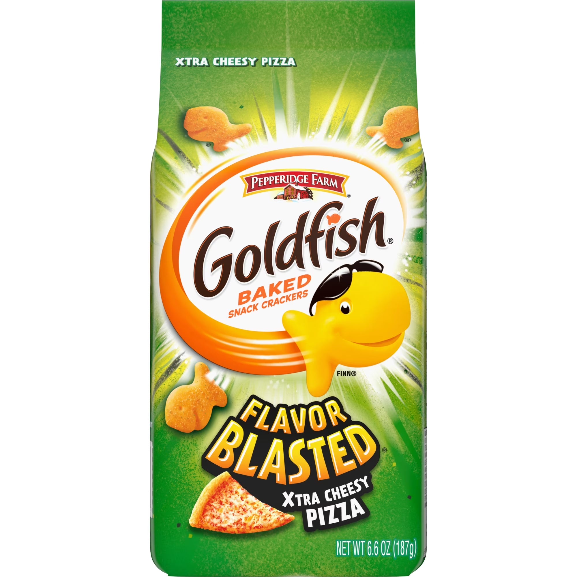 Goldfish 6.6 Oz Flavor Blasted Xtra Cheesy Pizza Crackers, 6.6 Oz. Bag