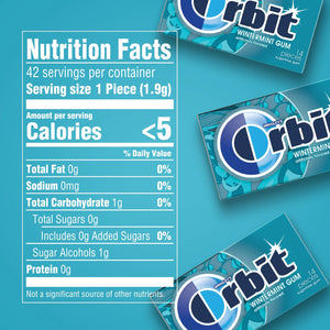 Orbit Wintermint Sugar Free Chewing Gum Travel Essentials - 3 Ct Pack