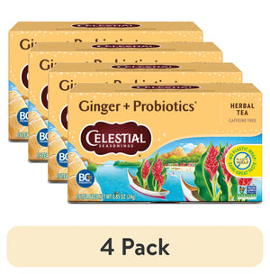 () Celestial Seasonings Ginger Probiotics Caffeine-Free Herbal Tea Bags (16 Count)