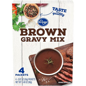 Kroger Brown Gravy Mix 4 Ct / 0.87 Oz