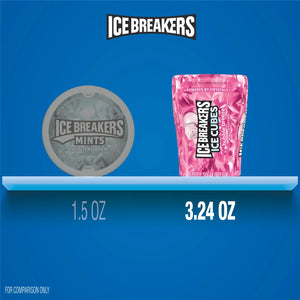 Ice Breakers Ice Cubes Bubble Breeze Flavored Sugar Free Chewing Gum, Bottle 3.24 Oz, 40 Pieces