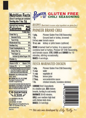 Pioneer Brand® Gluten Free Chili Seasoning 1 Oz. Packet