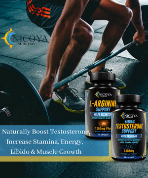 L-Arginine Men Booster, Pre-workout, Muscle, Strength & Energy