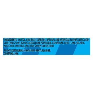 Trident Vibes Sour Patch Kids Sugar Free Gum, Blue Raspberry, Regular Size, 40 Piece Bottle