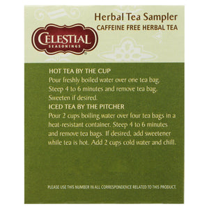 Celestial Seasonings Herbal Tea Sampler, Caffeine-Free Herbal Tea Bags (18 Count)