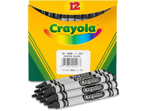 Crayola Bulk Crayons, 12 Count, Black