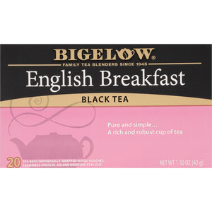 (3 Pack) Bigelow English Breakfast, Black Tea Bags, 20 Count