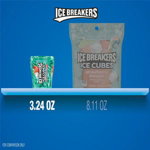 Ice Breakers Ice Cubes Strawberry Daiquiri Flavored Sugar Free Chewing Gum, Bottle 3.24 Oz, 40 Pieces