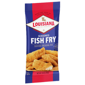 Louisiana Fish Fry Products Crispy Seasoned Fish Fry Seafood Breading Mix, 10 Oz Bag