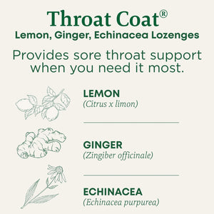 Traditional Medicinals Organic Throat Coat - Lemon Ginger Echinacea 16 Ct