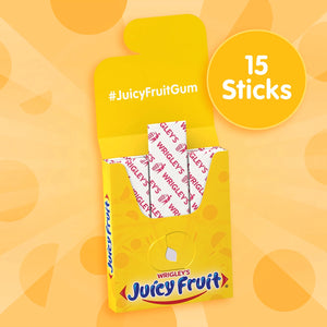 Juicy Fruit Original Bubble Gum, Single Pack - 15 Pieces