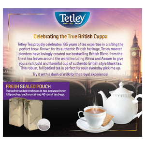 Tetley British Blend Premium Black Tea, 80 Count Tea Bags