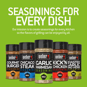 Weber Garlic Parmesan Seasoning, Gluten Free, 4.3 Oz