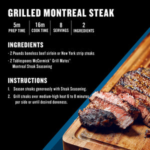 Mccormick Grill Mates Gluten Free Montreal Steak Seasoning, 3.4 Oz Bottle